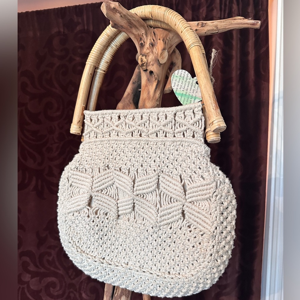vintage crochet purse